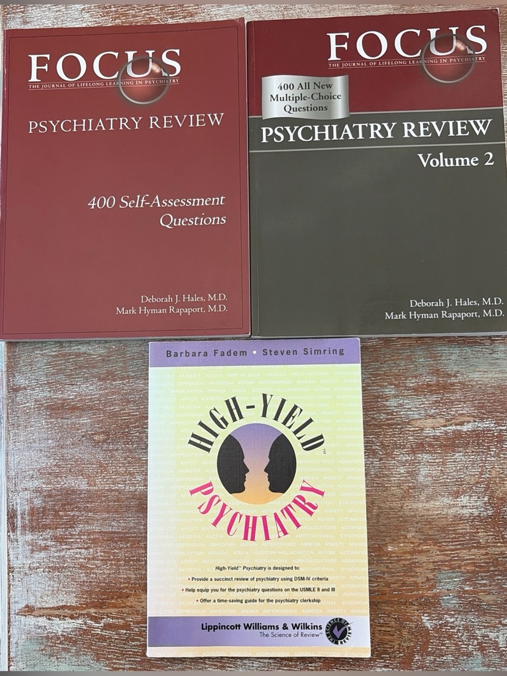 Focus Psychiatry Review Deborah J. Hales; Mark Hyman Rapaport Vol 1 & 2 High Y..